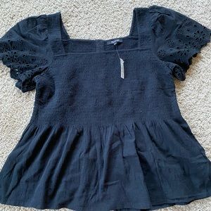 Smocked Peplum Madewell Top